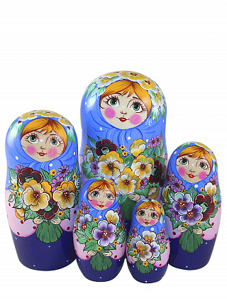 Матрешка авторская 5-и кукольная